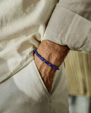 Lapis Lazuli Men's Bead Bracelet WearZing - Crystal Jewelry Store in India