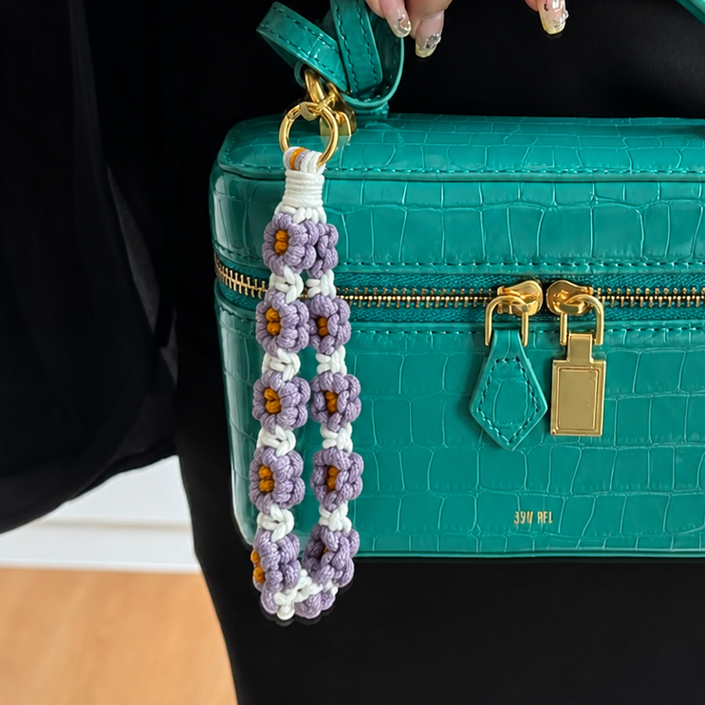 Crochet Wristlet Charm- Lavender WearZing - Crystal Jewelry Store in India