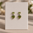 Olive Heart Dangles WearZing - Crystal Jewelry Store in India