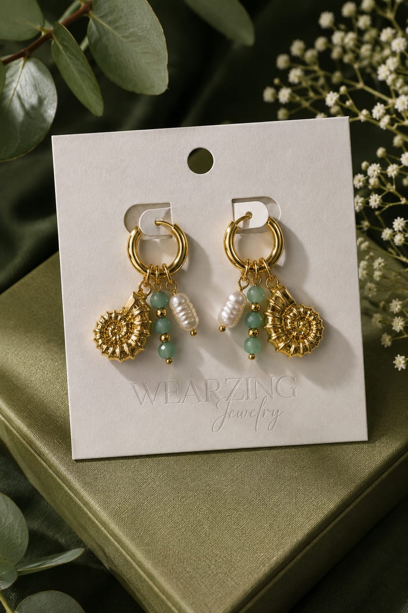 Seaside Charm Hoops WearZing - Crystal Jewelry Store in India