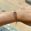 Amethyst Chain Bracelet