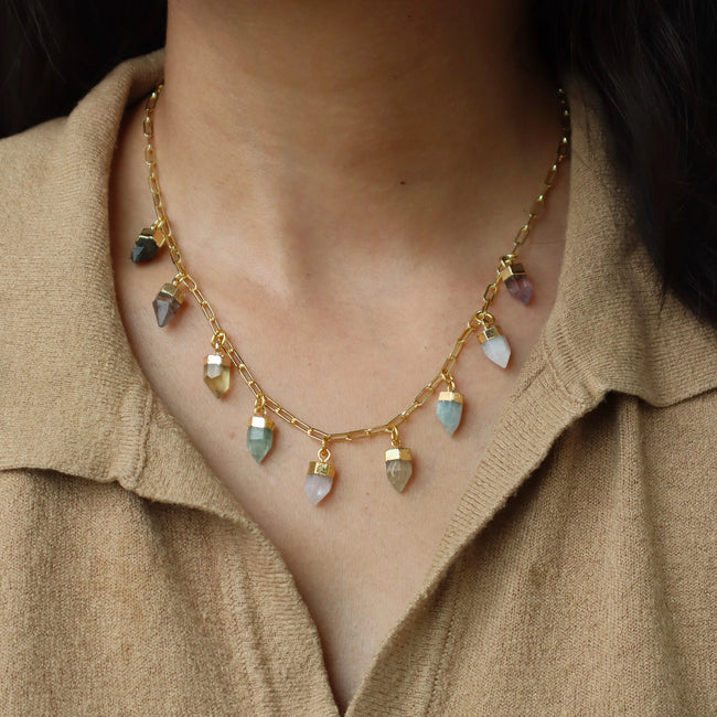 Crystal Confetti Neckpiece WearZing - Crystal Jewelry Store in India