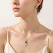 Emerald Floral Pendant & Huggies Set WearZing - Crystal Jewelry Store in India