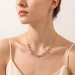 Pink Multi-Cut Collar Earrings Set WearZing - Crystal Jewelry Store in India