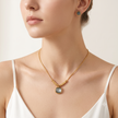 Smoky Cushion Necklace & Studs Set WearZing - Crystal Jewelry Store in India