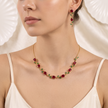 Ruby Vine Collar & Drop Earrings Set WearZing - Crystal Jewelry Store in India