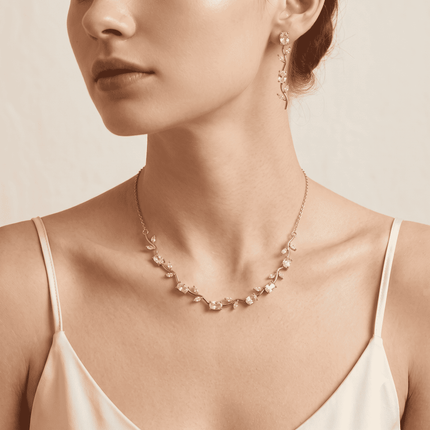 Flora Marquise Crystal Vine Jewelry Set WearZing - Crystal Jewelry Store in India