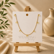 Heart Beaded Necklace - Lime Yellow