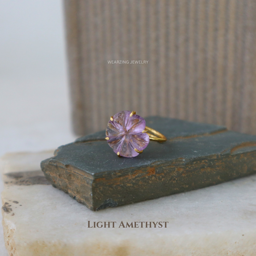 Flower Craved Rings (Limited Pcs) WearZing - Crystal Jewelry Store in India