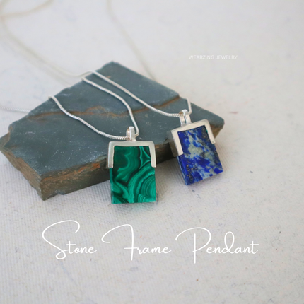 Stone Frame Men's Pendant