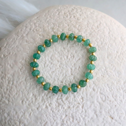 Green Pumpkin Bead Bracelet WearZing - Crystal Jewelry Store in India