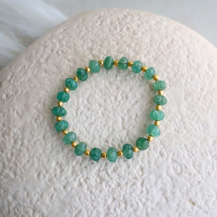 Green Pumpkin Bead Bracelet WearZing - Crystal Jewelry Store in India