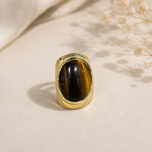 Tiger's Eye Statement Ring WearZing - Crystal Jewelry Store in India