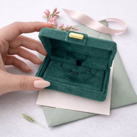 Green Premium Velvet Pendant Case