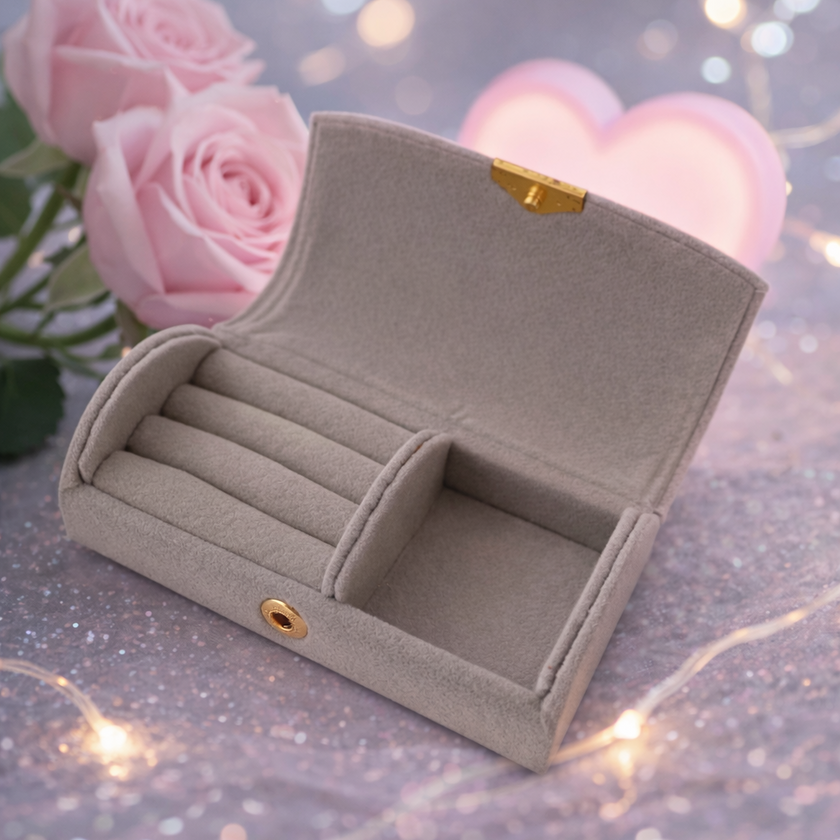 Grey Jewelry Case for Gifting