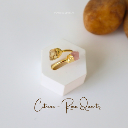 Twin Flame Crystal Ring