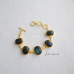 Labradorite Hexa Line Bracelet