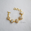 Moonstone Hexa Line Bracelet