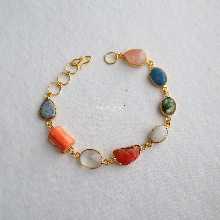 Multi Crystal Line Bracelet