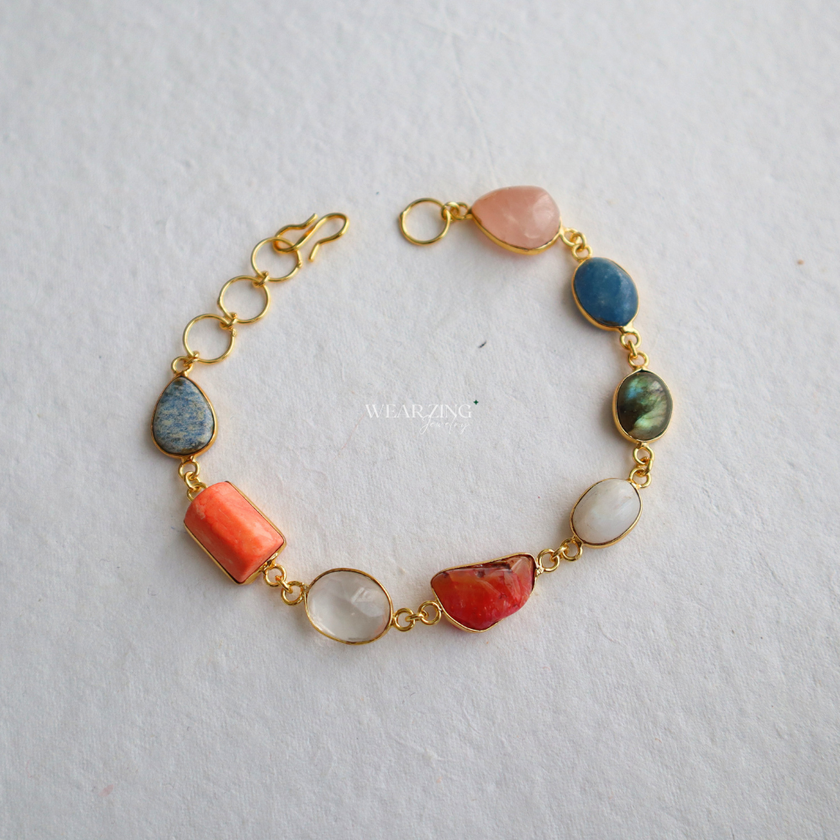 Multi Crystal Line Bracelet