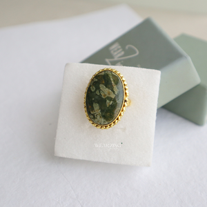 Oval Agate Statement Ring