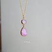 Pink Druzy Duo Pendant