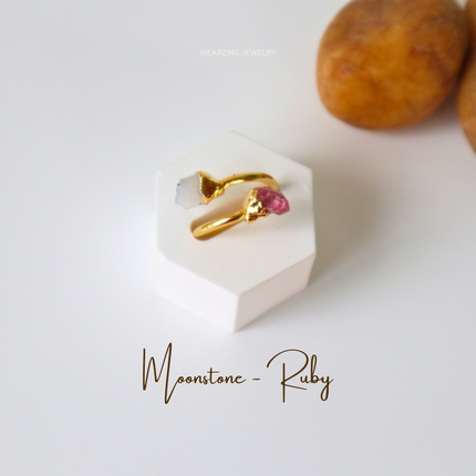 Twin Flame Crystal Ring