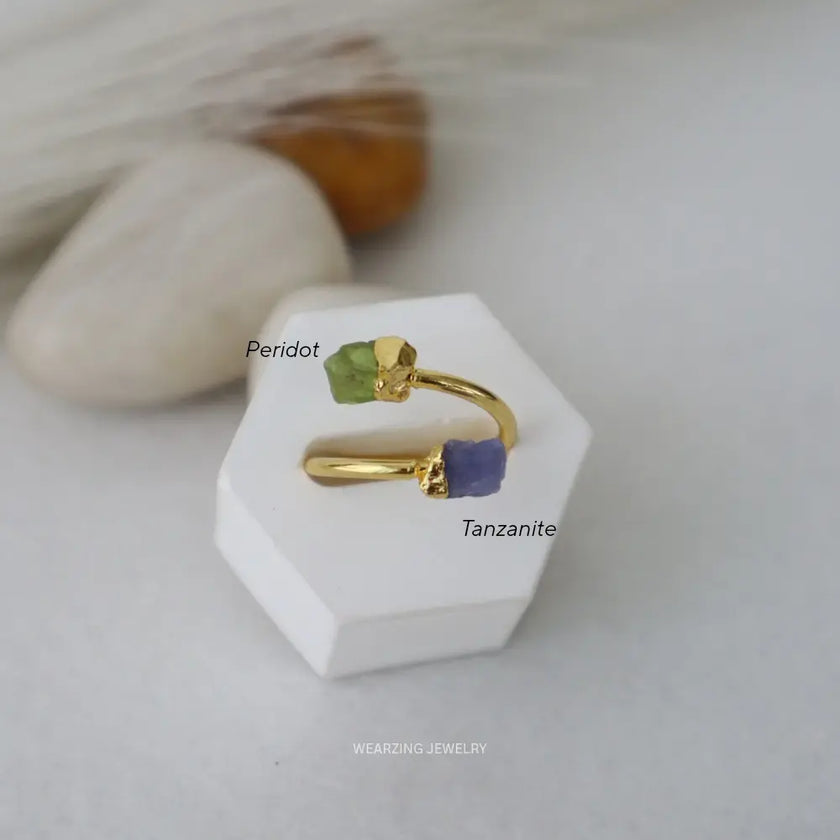Twin Flame Crystal Ring WearZing - Crystal Jewelry Store in India