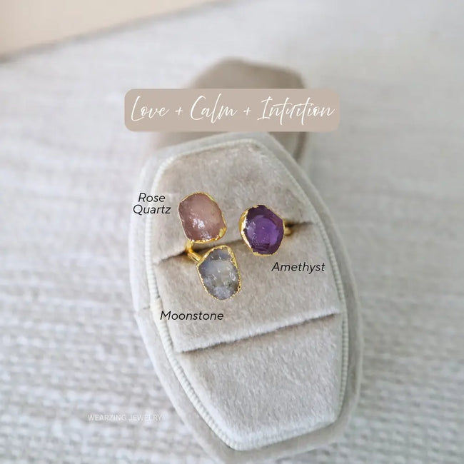 Raw Trine Ring WearZing - Crystal Jewelry Store in India
