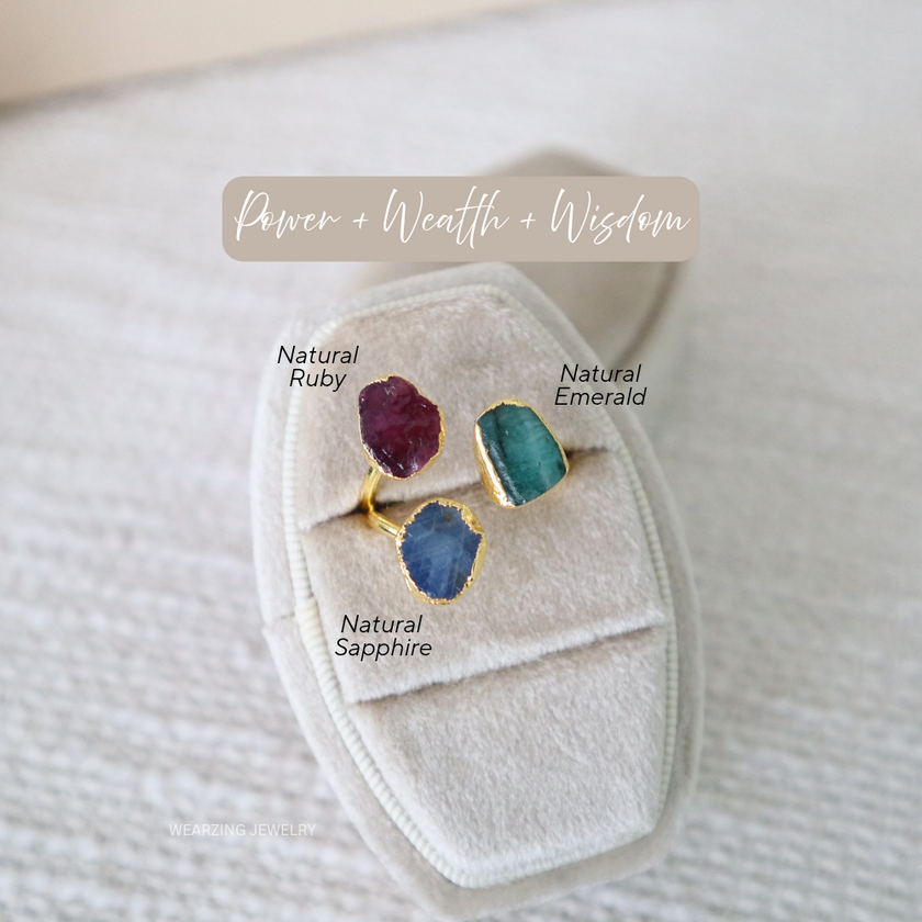 Raw Trine Ring