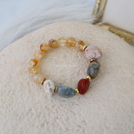 Sunset Hues Bead Bracelet
