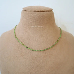 Chrysoprase Dainty Bead Necklace WearZing - Crystal Jewelry Store in India