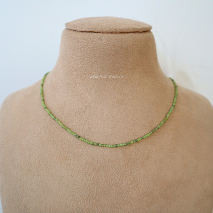 Chrysoprase Dainty Bead Necklace