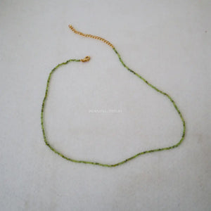 Chrysoprase Dainty Bead Necklace WearZing - Crystal Jewelry Store in India