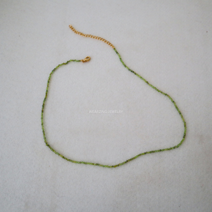 Chrysoprase Dainty Bead Necklace