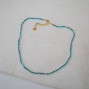 Apatite Dainty Bead Necklace WearZing - Crystal Jewelry Store in India