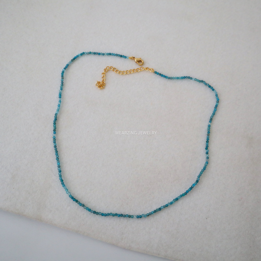 Apatite Dainty Bead Necklace