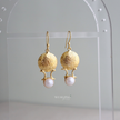 Textured Gold Drop Earrings