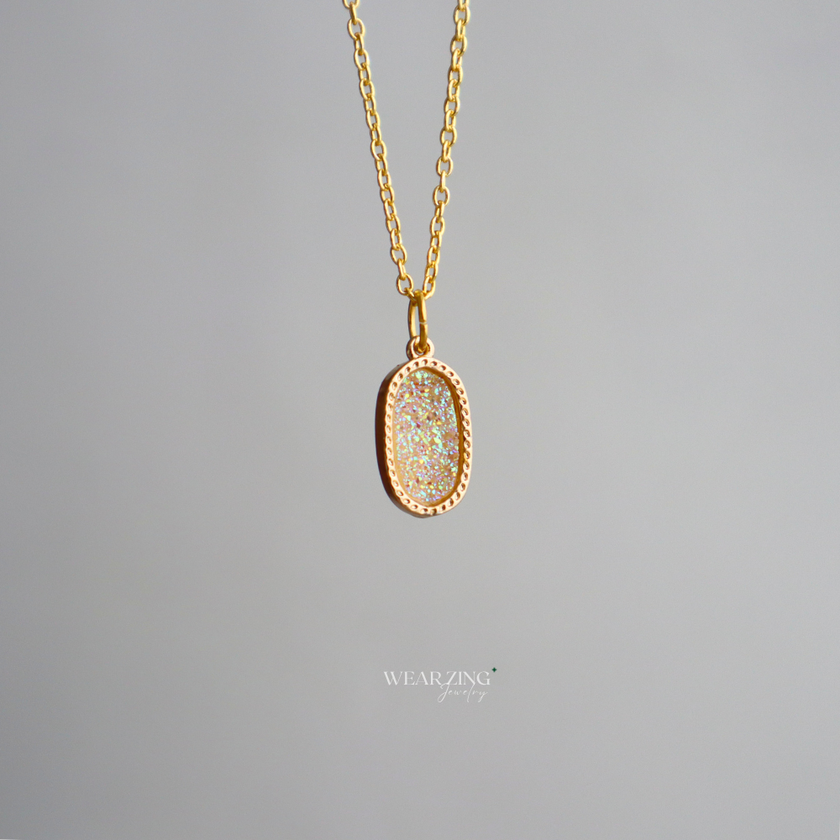 Titanium Druzy Spark Pendant