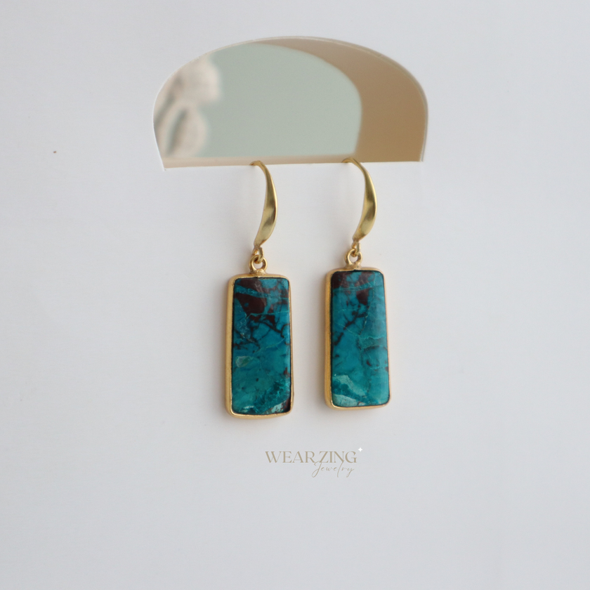 Turquoise Elong Loop Earring