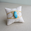 Turquoise Oval Curve Cuff