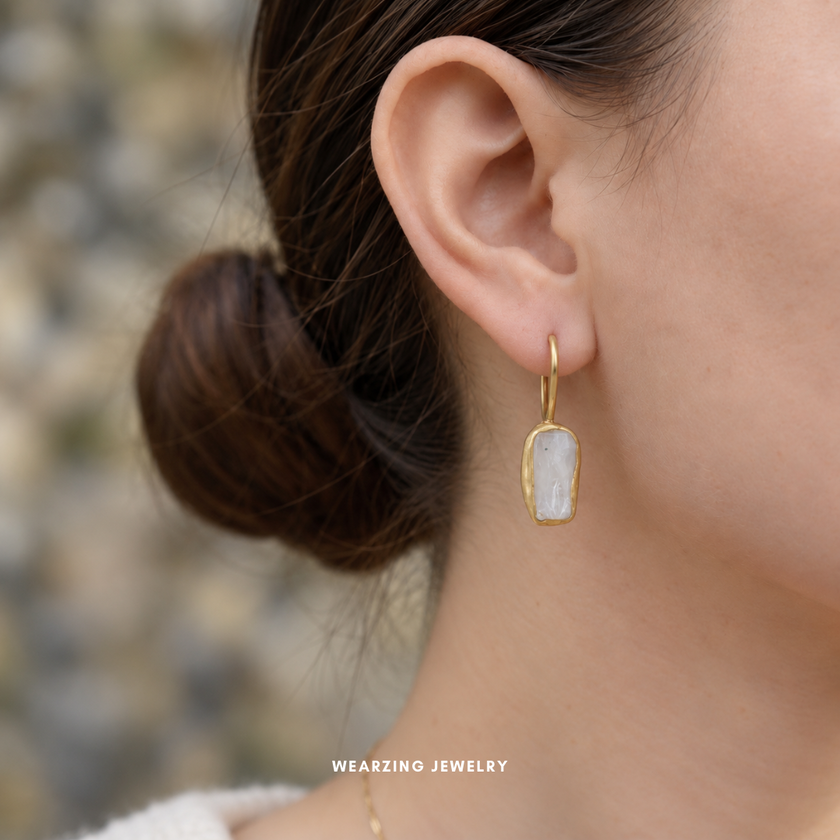 Pearl Elong Drops WearZing - Crystal Jewelry Store in India