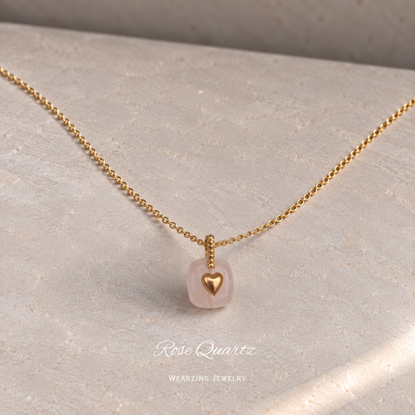 Rose Quartz Zest Charm Pendant