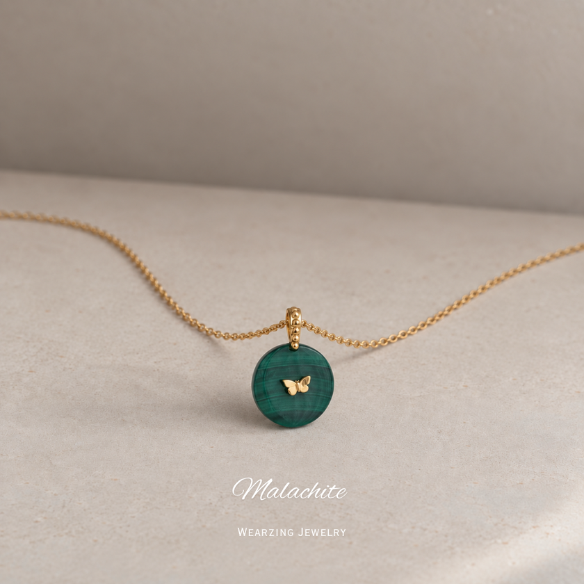 Malachite Zest Charm Pendant WearZing - Crystal Jewelry Store in India