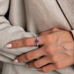 Amethyst Amore Heart Ring WearZing - Crystal Jewelry Store in India