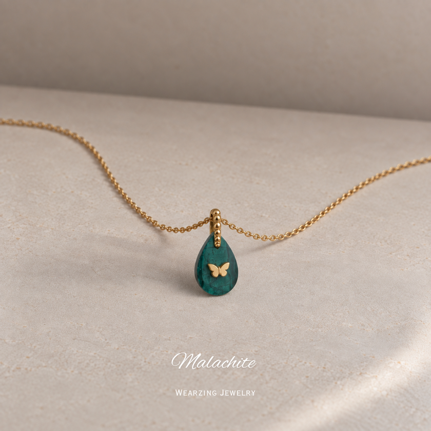 Malachite Zest Charm Pendant WearZing - Crystal Jewelry Store in India