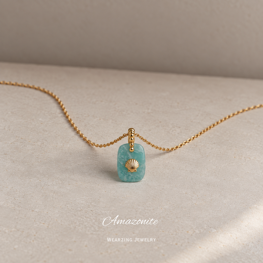 Amazonite Zest Charm Pendant WearZing - Crystal Jewelry Store in India