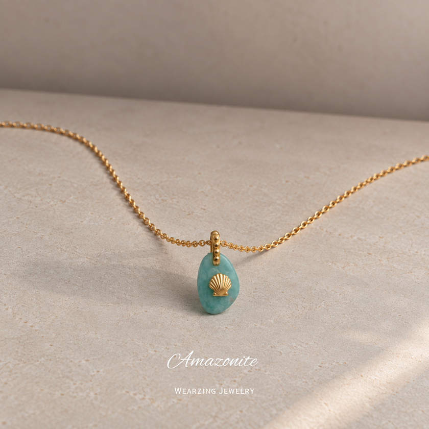 Amazonite Zest Charm Pendant WearZing - Crystal Jewelry Store in India