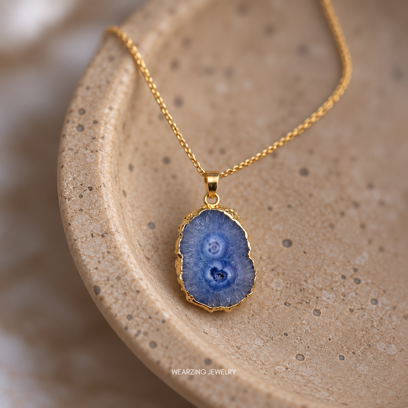 Light Blue Mini Solar Pendants WearZing - Crystal Jewelry Store in India