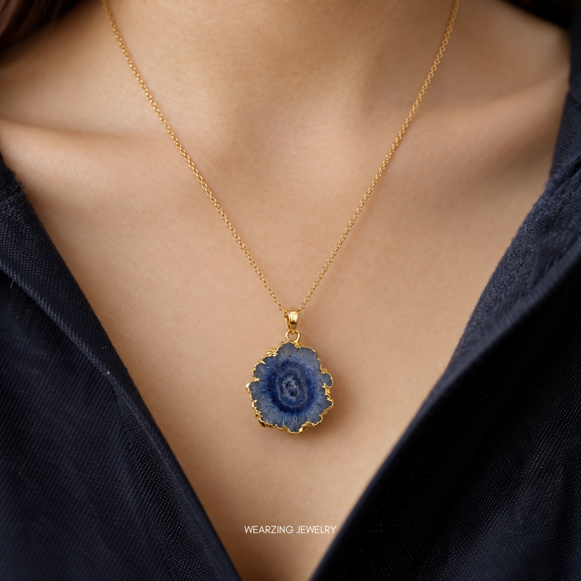 blue Mini Solar Pendants WearZing - Crystal Jewelry Store in India